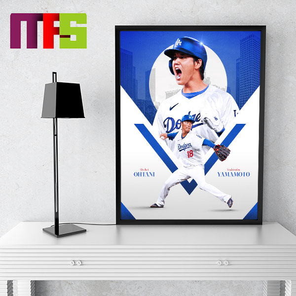 Shohei Ohtani And Yoshinobu Yamamoto Samurai Japan LA Dodgers Edition Home Decor Poster Canvas