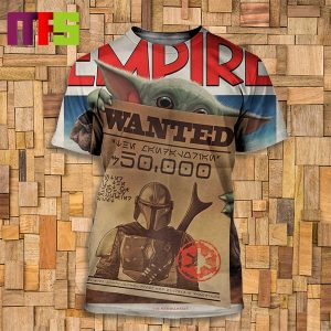 Star Wars The Mandalorian Empire Baby Yoda Most Wanted Mandalorian All Over Print Shirt