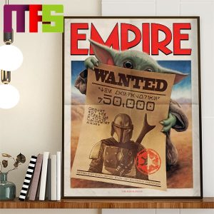 Star Wars The Mandalorian Empire Baby Yoda Most Wanted Mandalorian Home Decor Poster Canvas