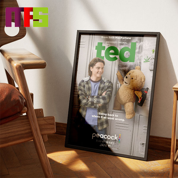Ted Series Official Poster Event Series On Peacock Home Decor Poster Canvas