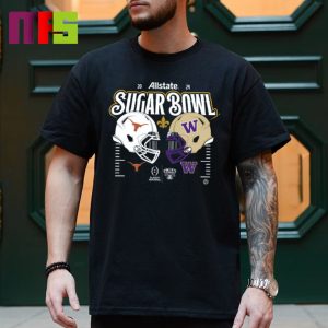 Texas Longhorns Vs Washington Huskies At 2024 Allstate Sugar Bowl Head To Head Classic T-Shirt