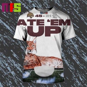 Texas State Bobcats 2023 First Responder Bowl Champions Ate Em Up All Over Print Shirt