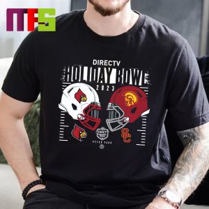 USC Trojans vs Louisville Cardinals 2023 Holiday Bowl Head To Head Helmets Classic T-Shirt