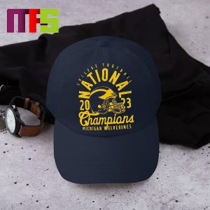 2023-2024 CFP National Champions Michigan Wolverines Helmet Retro Hat Cap