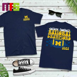 2023-2024 College Football National Champions Michigan Wolverines Cartoon Style Essentials T-Shirt