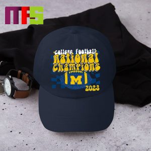 2023-2024 College Football National Champions Michigan Wolverines Cartoon Style Hat Cap