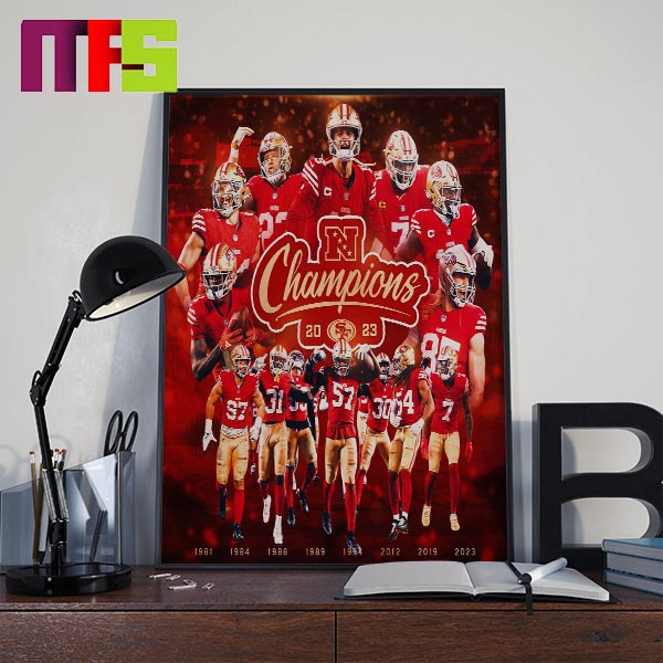 2023 NFC Champions San Francisco 49ers Home Decor Poster Canvas