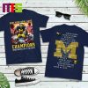 Michigan Wolverines College Football Playoff 2024 Rose Bowl Champions Score Two Sided Classic T-Shirt