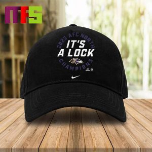 Baltimore Ravens 2023 AFC North Division Champions Locker Room Trophy Collection It’s A Lock Classic Hat Cap