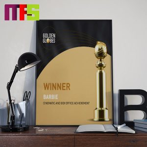 Barbie 2024 Golden Globes Cinematic And Box Office Achievement Winner Home Decor Poster Canvas