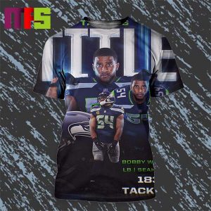 Bobby Wagner 2023 Tackles Title For The 3rd Time In His Career All Over Print Shirt Bobby Wagner 2023 Tackles Title For The 3rd Time In His Career All Over Print Shirt