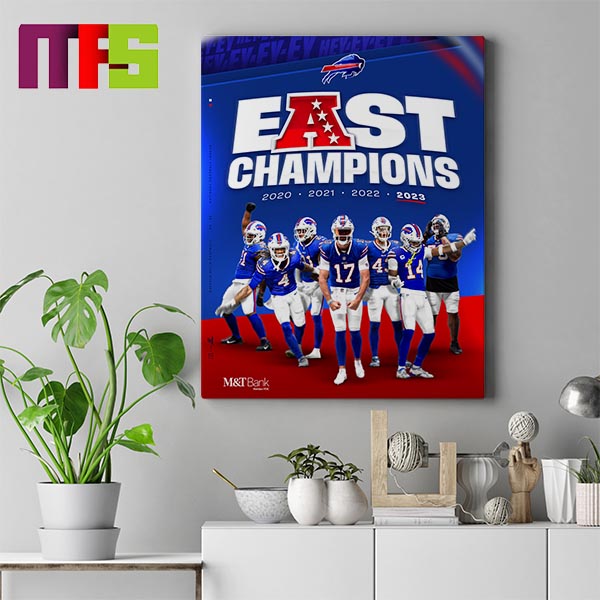 Buffalo Bills 2023 AFC East Division Champions Home Decor Poster Canvas