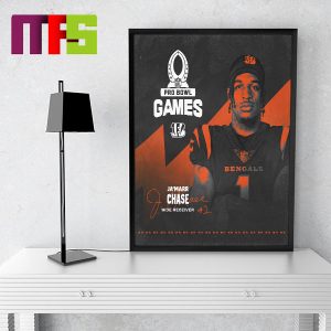 Cincinnati Bengals Ja’Marr Chase Named To AFC 2024 Pro Bowl Roster Home Decor Poster Canvas