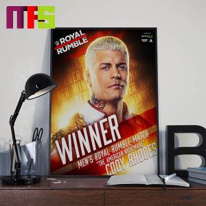 Cody Rhodes 2024 Men s Royal Rumble Winner Home Decor Poster Canvas