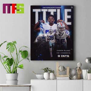 DaRon Bland Is The 2023 INT King Interceptions Title Home Decor Poster Canvas