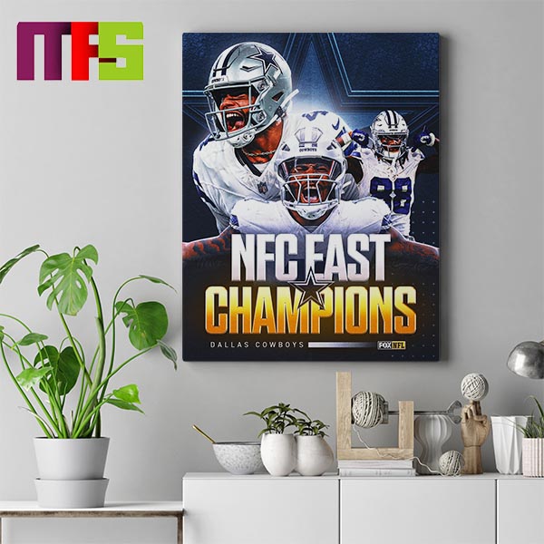 Dallas Cowboys 2023 NFC East Division Champions Home Decor Poster Canvas