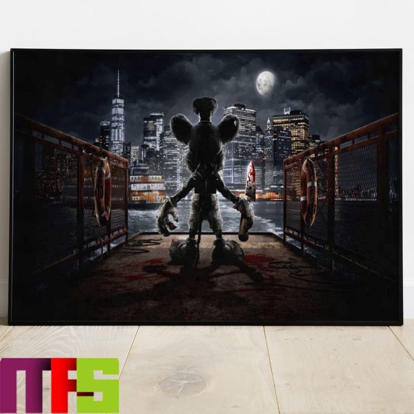 First Look At Steamboat Willie Mickey Mouse Horror Movie Home Decor Poster Canvas