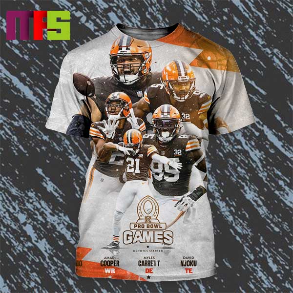 Five Cleveland Browns Players Selected For AFC 2024 Pro Bowl Roster All Over Print Shirt