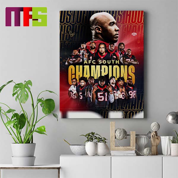 Houston Texans 2023 AFC South Division Champions Home Decor Poster Canvas
