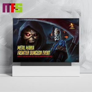 Iron Maiden Legacy Of The Beast Collab With Ghost Papa Emeritus IV Metal Mania Frontier Dungeon Event Home Decor Poster Canvas