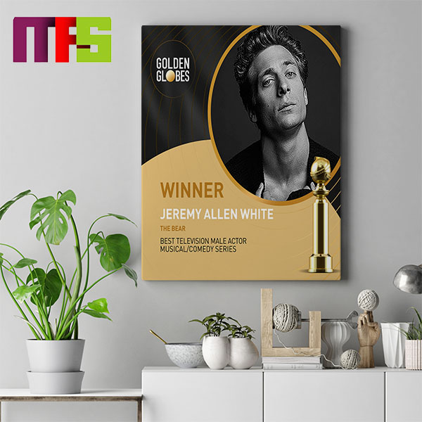 Jeremy Allen White 2024 Golden Globes Best Television Male Actor Musical Comedy Series Winner Home Decor Poster Canvas