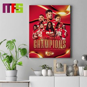 Kansas City Chiefs 2023 AFC West Champions Home Decor Poster Canvas