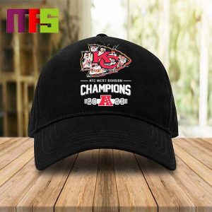 Kansas City Chiefs 2023 AFC West Division Champions Players Signatures Logo Classic Hat Cap