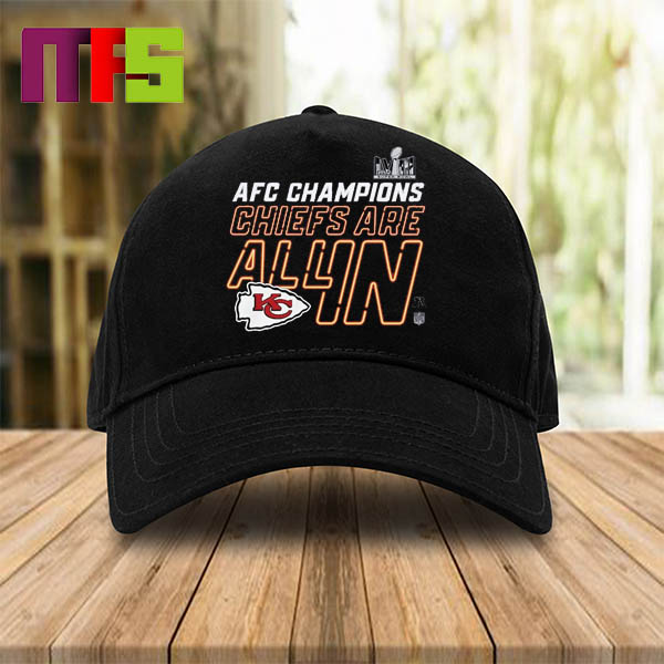 Kansas City Chiefs Are All In 2023 AFC Champions Locker Room Trophy Collection Classic Hat Cap