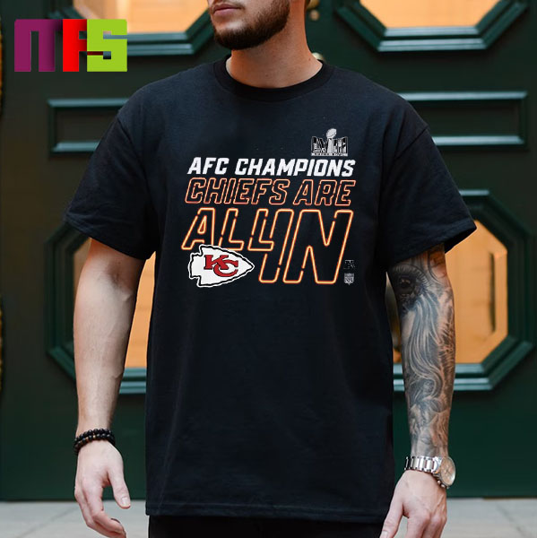 Kansas City Chiefs Are All In 2023 AFC Champions Locker Room Trophy Collection Classic T-Shirt
