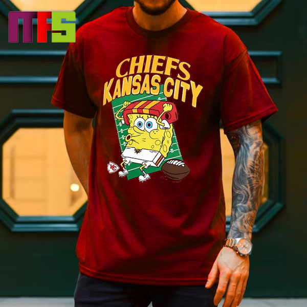 Kansas City Chiefs Super Bowl LVIII x Spongebob Squarepants Essentials T-Shirt