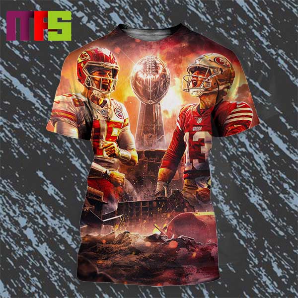 Kansas City Chiefs Vs San Francisco 49ers A Rematch In Super Bowl LVIII All Over Print Shirt
