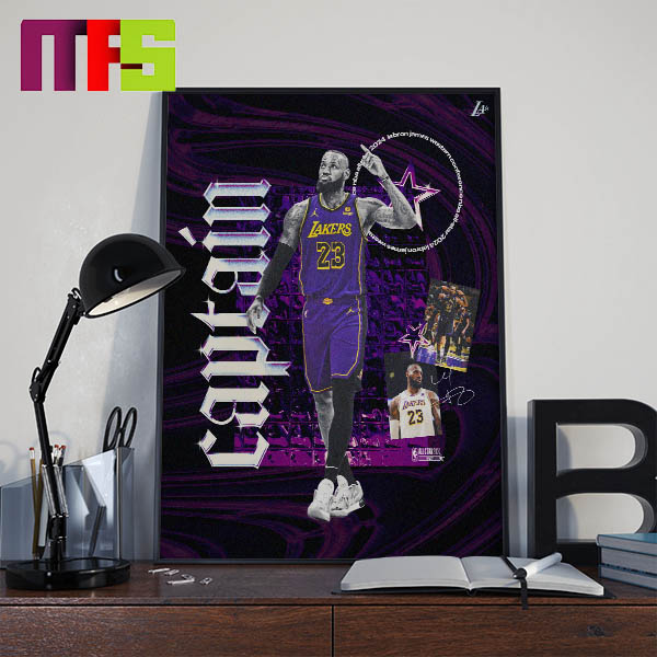 LeBron James 20x NBA All Star and 2024 All Star Captain Home Decor Poster Canvas