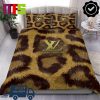 Louis Vuitton Light Blue Checkered With Dairy Cattle Pattern Home Decor Bedding Set