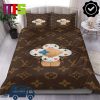 Louis Vuitton Vintage Cartoon 1854 With Red And Blue Logo Pattern Luxury Bedding Set