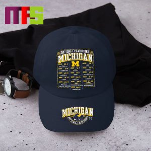 Michigan Wolverines 2023-2024 CFP National Champions All Match Win To Be National Champions Hat Cap