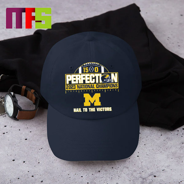 Michigan Wolverines 2023-2024 National Champions Perfection 15-0 Undefeated Hat Cap