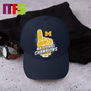 Michigan Wolverines 2024 National Champions Number One Hand Sign Classic Hat Cap