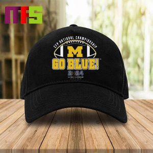 Michigan Wolverines 2024 National Championship Game CFP Team Slogan Go Blue Hat Cap