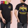 Michigan Wolverines 2024 Rose Bowl Champions CFP Rose Bowl Logo Players Names Two Sided Essentials T-Shirt