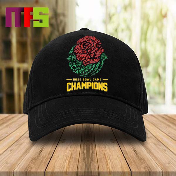 Michigan Wolverines 2024 Rose Bowl Champions CFP Rose Bowl Logo Players Names Classic Hat Cap