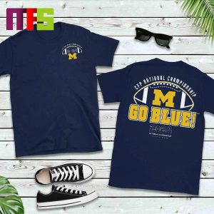 Michigan Wolverines CFP 2024 National Championship Game Team Slogan Go Blue Classic T-Shirt