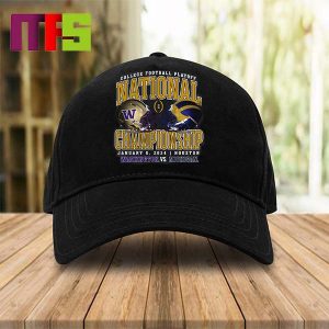 Michigan Wolverines Vs Washington Huskies CFP 2024 National Championship Game Helmet Head To Head Hat Cap