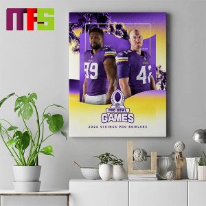 Minnesota Vikings Players Selected For NFC 2024 Pro Bowl Roster Home Decoration Poster Canvas