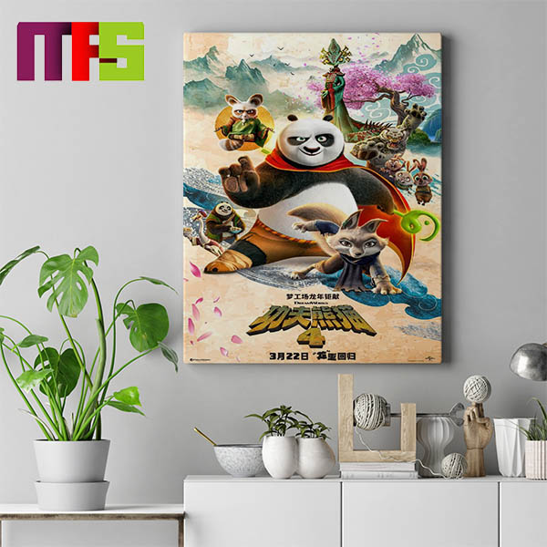 New Chinese Poster For Kungfu Panda 4 Home Decor Poster Canvas
