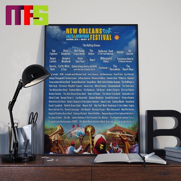 New Orleans Jazz And Heritage Festival 2024 On April 25th – May 5th Line Up Home Decor Poster Canvas