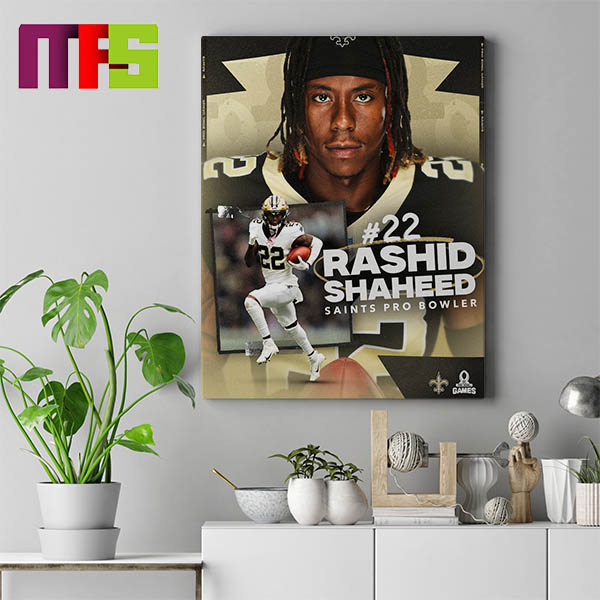 New Orleans Saints Rashid Shaheed Selected For NFC 2024 Pro Bowl Roster Home Decoration Poster Canvas