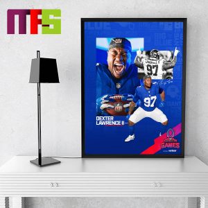 New York Giants Dexter Lawrence Named To NFC 2024 Pro Bowl Roster Home Decor Poster Canvas