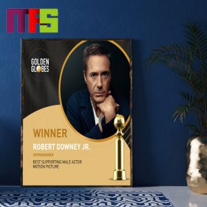 Robert Downey Jr 2024 Golden Globes Best Supporting Male Actor – Motion Picture Winner Home Decor Poster Canvas
