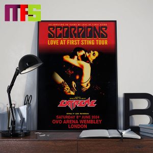 Scorpions 2024 Love At First Sting Tour At OVO Arena In Wembley London On June 8th Home Decor Poster Canvas Scorpions 2024 Love At First Sting Tour At OVO Arena In Wembley London On June 8th Home Decor Poster Canvas