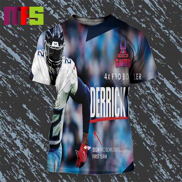 Tennessee Titans Derrick Henry Named To 2024 AFC Pro Bowl Games Roster All Over Print Shirt